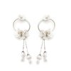 white flowers earrings